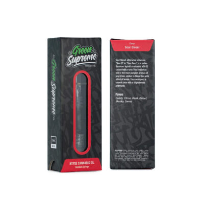 Green Supreme HTFSE cannabis oil distillate syringe 1ml Sour Diesel sativa flavour