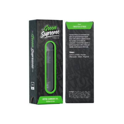 Green Supreme HTFSE cannabis oil distillate syringe 1ml Twisted Citrus hybrid flavour
